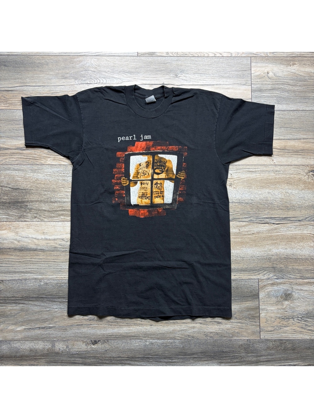 1993 Vintage Pearl Jam Window Pain Black T-Shirt Large
